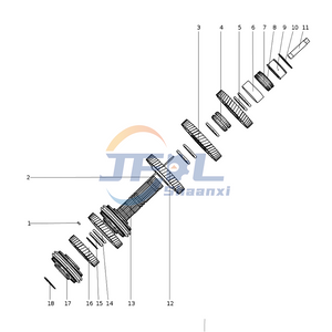  Pi&egrave;ces de syst&egrave;mes de transmission de camion Howo, ensemble de broche AC22090400105 (dents fines et hautes) 