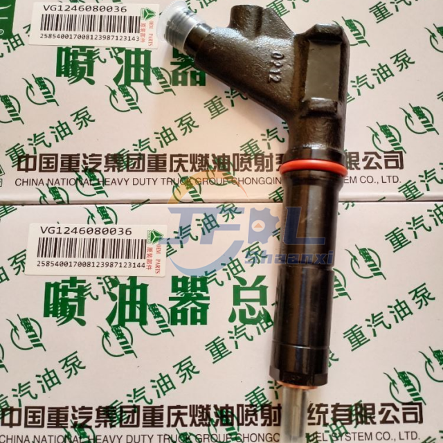 Originale Sinotruk Howo A7 camion resistente D12 motore pezzi di ricambio iniettore VG1246080036 gruppo iniettore di carburante