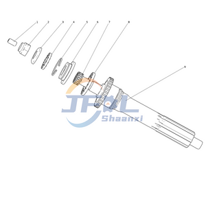 Bộ phận hệ thống truyền động xe tải Howo AZ2203020063 lắp r&aacute;p trục đầu v&agrave;o