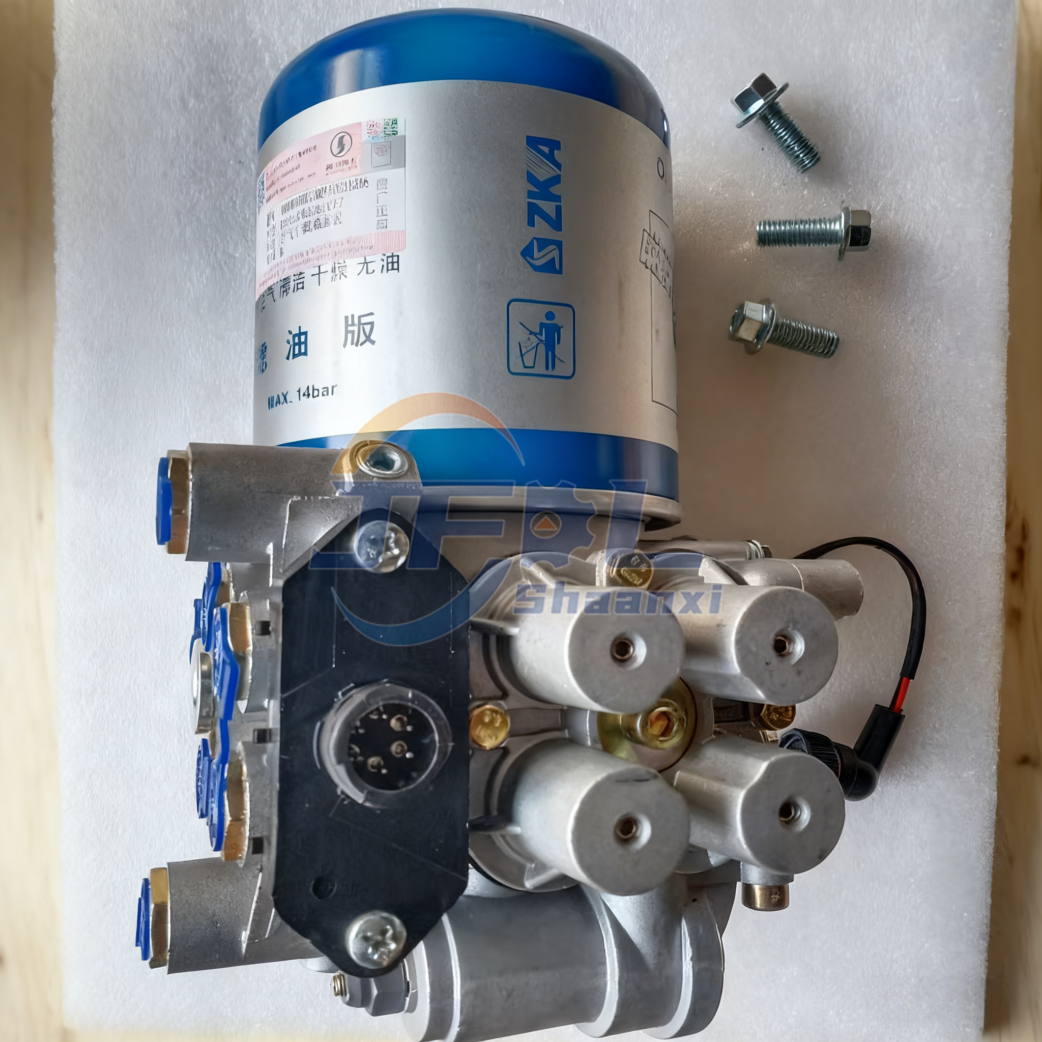 Gruppo essiccatore con 6 circuiti Filtro aria a secco Shacman Wabco shacman Delong X5000 X3000 L5000 F3000 X6000 H6000 M3000 Gruppo essiccatore d'aria DZ96189361087 