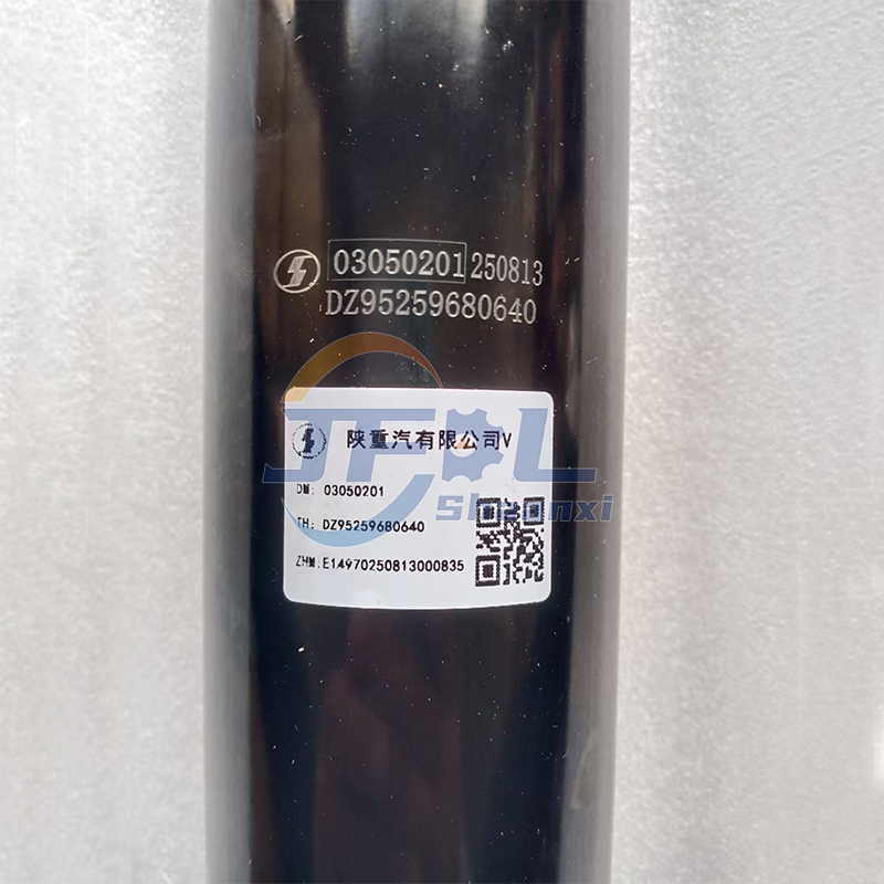 SHACMAN Delong X3000 ชิ้นส่วนรถบรรทุกแชสซีด้านหน้าโช้คอัพเพลาหน้าชุดโช้คอัพ DZ95259680640